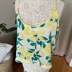 🍋 lemons pattern silky top size L